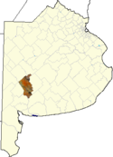 localisation de la partido Coronel Suárez dans la province de Buenos Aires