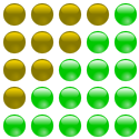 Square number 25 as sum of two triangular numbers.svg