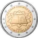 Pièce commémorative de 2€ de la Finlande en 2007 - Traité de Rome
