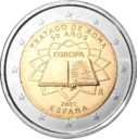 Pièce commémorative de 2€ de l'Espagne en 2007