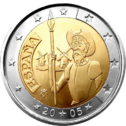 Pièce commémorative de 2€ de l'Espagne en 2005