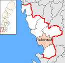 Localisation de la commune de Halmstad