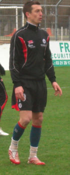 Laurent Dufresne lors d'un entraînement de Valenciennes
