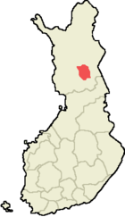 Localisation de Kemijärvi en Finlande