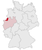 Localisation de l'arrondissement de Borken en Allemagne