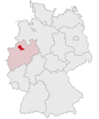 Localisation de l'arrondissement de Coesfeld en Allemagne