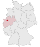 Localisation de l'arrondissement de Recklinghausen en Allemagne