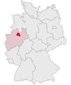 Localisation de l'arrondissement de Warendorf en Allemagne