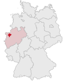 Localisation de l'arrondissement de Wesel en Allemagne