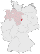 Localisation de l'arrondissement en Allemagne