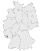 Localisation de l'arrondissement de Neunkirchen en Allemagne