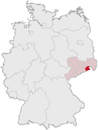 Localisation de l'ancien arrondissement en Allemagne