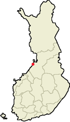 Localisation de Raahe en Finlande