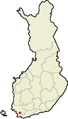 Localisation de Sauvo en Finlande