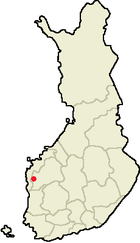 Localisation de Teuva en Finlande