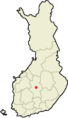 Localisation d'Uurainen en Finlande