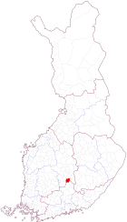 Localisation de Luhanka en Finlande