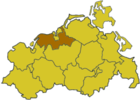 Localisation de l'arrondissement en Mecklembourg-Poméranie-Occidentale