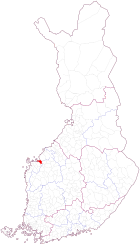 Localisation d'Oravais en Finlande