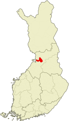 Localisation d'Oulu en Finlande