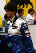 Damon Hill au Grand Prix de France en juillet 1995.