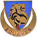 2e modéle de l'insigne régimentaire du 4er Régiment de Zouaves..jpg