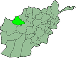 Carte de l'Afghanistan mettant en évidence Bâdghîs.
