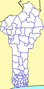 Carte de localisation de Kouandé