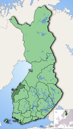 Localisation de l'Ostrobotnie en Finlande