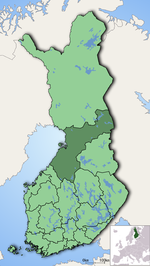 Localisation de l'Ostrobotnie du Nord en Finlande
