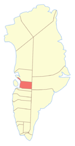 Localisation de la municipalité d'Illulissat au Groenland