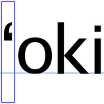 Lettre ʻokina en tongan ou hawaiien