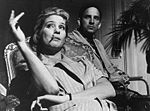 Ingrid Thulin et Ingmar Bergman lors du tournage de Le Silence