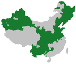 Carte linguistique du mandarin en Chine/Taïwan/Hainan