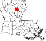 Situation de la paroisse de Caldwell en Louisiane