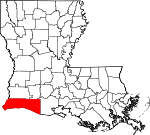Situation de la paroisse de Cameron en Louisiane