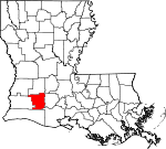 Situation de la paroisse de Jefferson Davis en Louisiane
