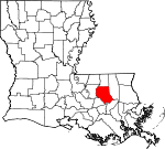 Situation de la Paroisse de Livingston en Louisiane