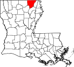 Situation de la paroisse de Morehouse en Louisiane