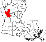 Situation de la paroisse de Natchitoches en Louisiane