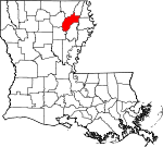 Situation de la paroisse de Richland en Louisiane