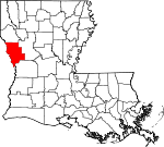 Situation de la paroisse de Sabine en Louisiane