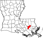 Situation de la paroisse de Saint-Jean-Baptiste en Louisiane