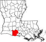 Situation de la paroisse de Vermilion en Louisiane