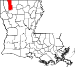Situation de la paroisse de Webster en Louisiane