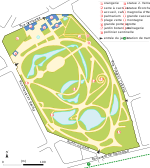 Plan du Jardin des plantes de Nantes.