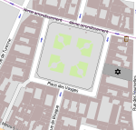 Plan du square Louis-XIII.