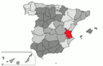 Localisation de la province de Valence en Espagne