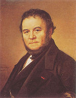 Portrait de Stendhal, par Johan Olaf Sodermark, 1840.