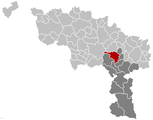 Situation de la villedans la province de Hainaut